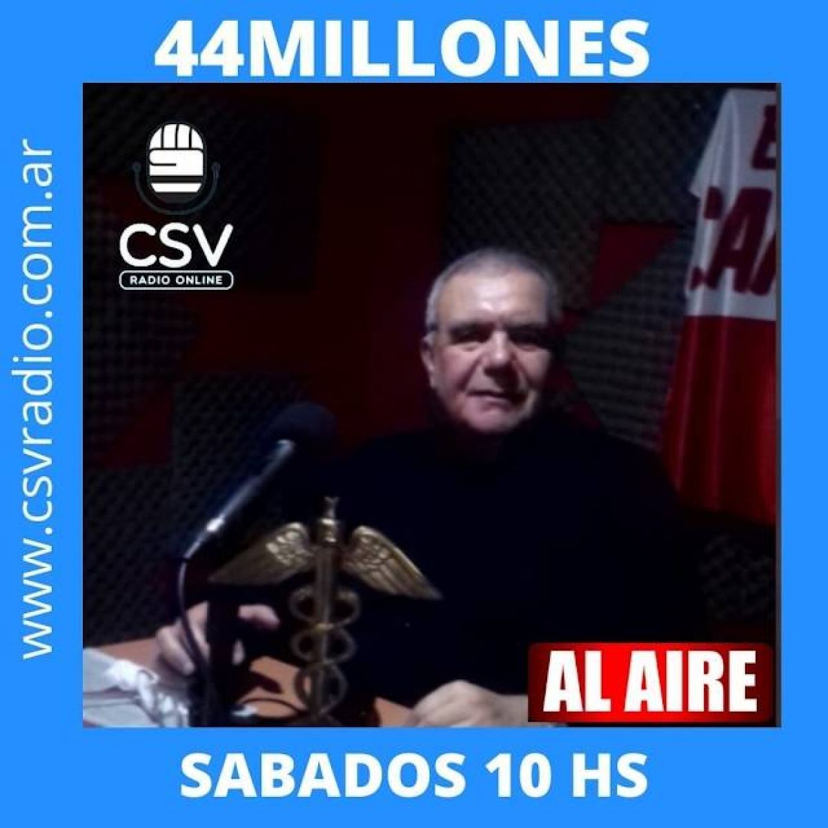 CSV Radio Online ) Los sábados a las 10.00 hs. llega @44millones con la conducción de Daniel Galoto.- CSV Radio Online @CSVRadio_online .-