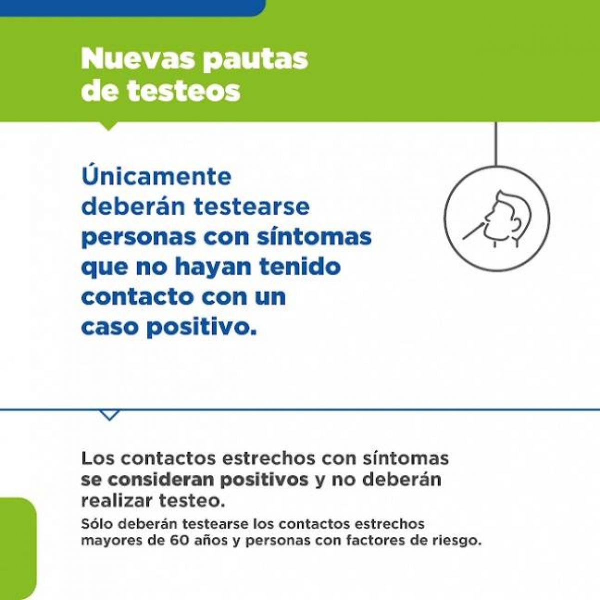 Municipio #Avellaneda @gestion_a · Informamos las nuevas pautas de testeos y de aislamiento .