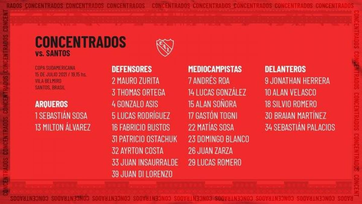 C. A. Independiente @Independiente ¡Nos vamos a Brasil!