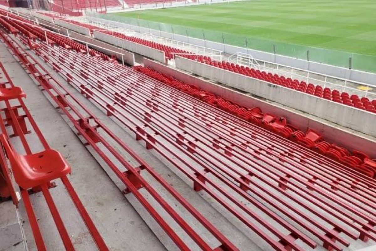 Estadio LdA R. E. Bochini. OBRAS EN LA BOCHINI BAJA. El lugar más lindo del mundo se prepara para la vuelta del fútbol..
