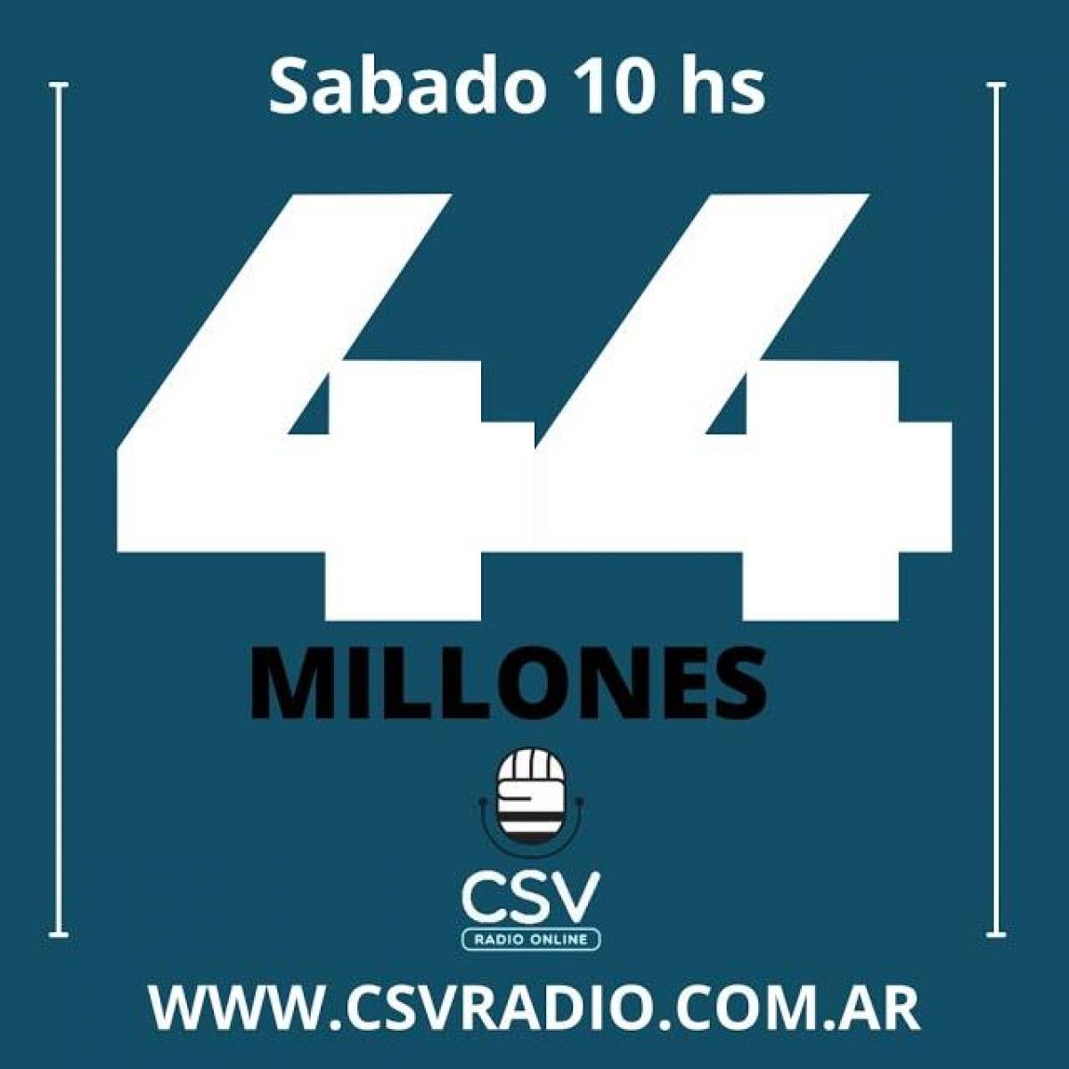 "#CULTURA") Emiliano Penelas @Emiliano451. CSV Radio Online @CSVRadio_online · Daniel Galoto se sumó a #CSVRadio; todos los Sábados con los "@44millones".-
