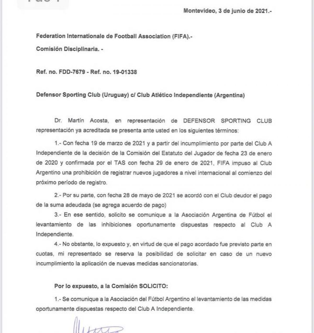 @DeLaCunaAlInf #Independiente levantó la segunda inhibición...