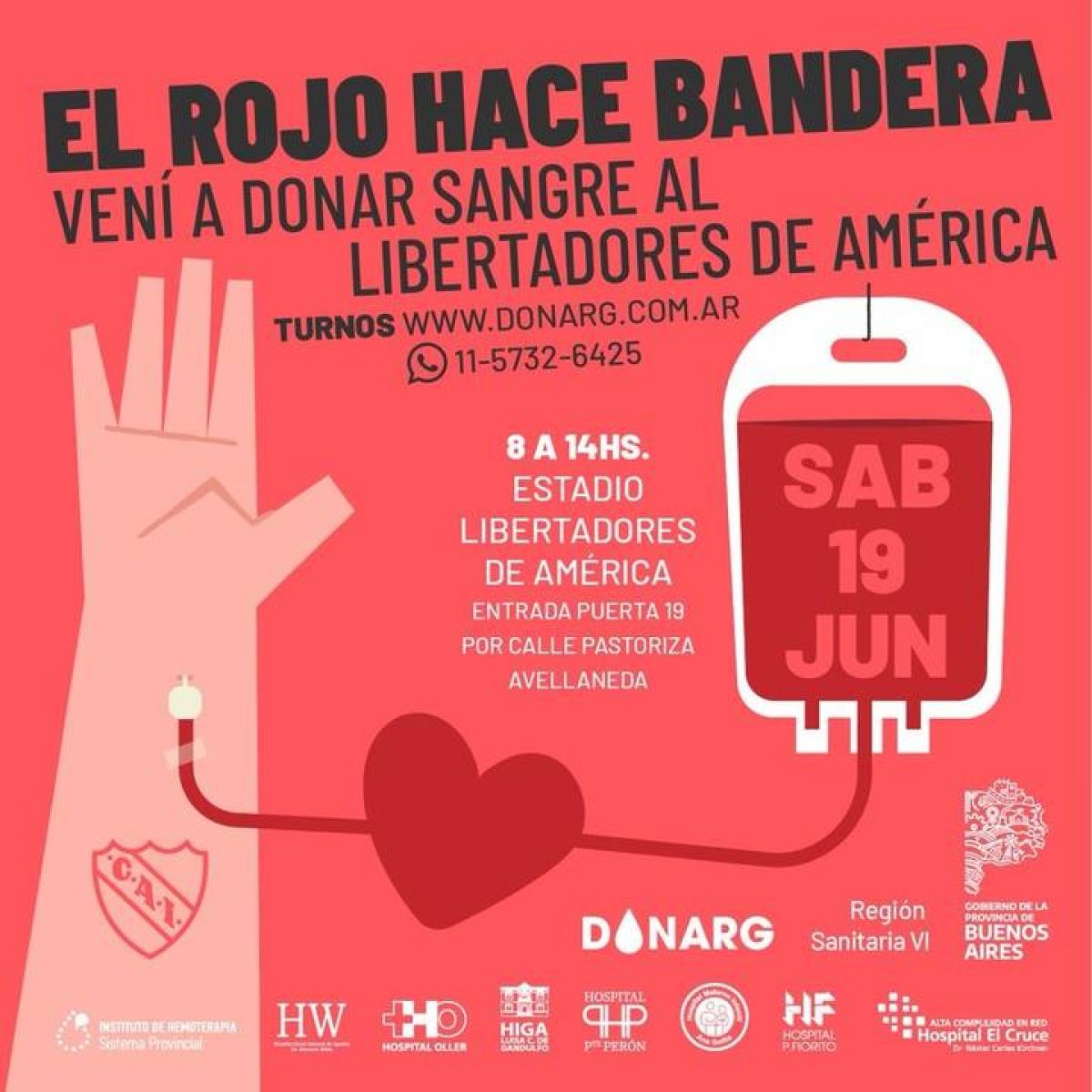 C. A. #Independiente @Independiente ¡Nueva Jornada de donación de sangre en el LdA!